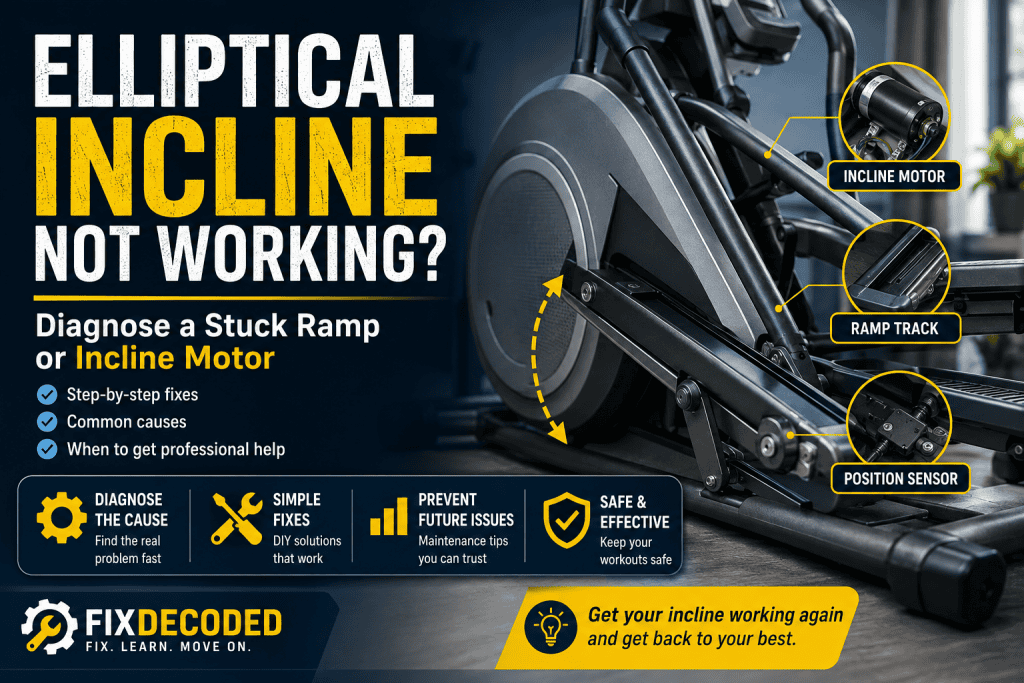 Elliptical incline not working