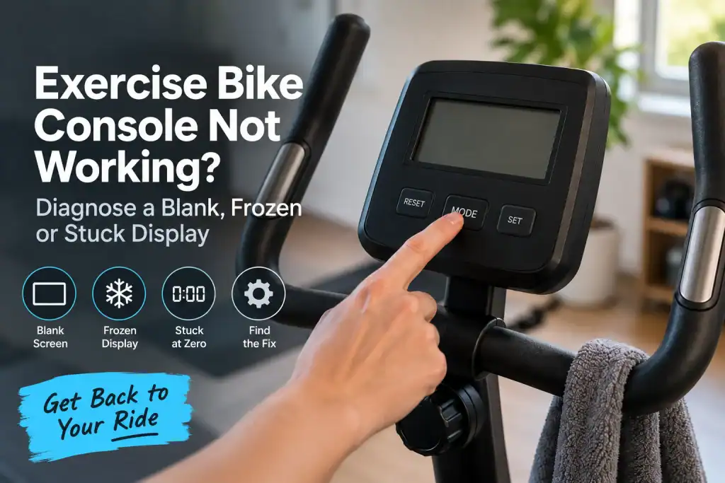 exercise bike console not working