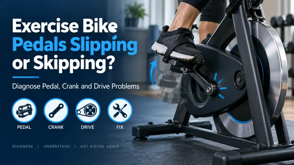 exercise bike pedals slipping