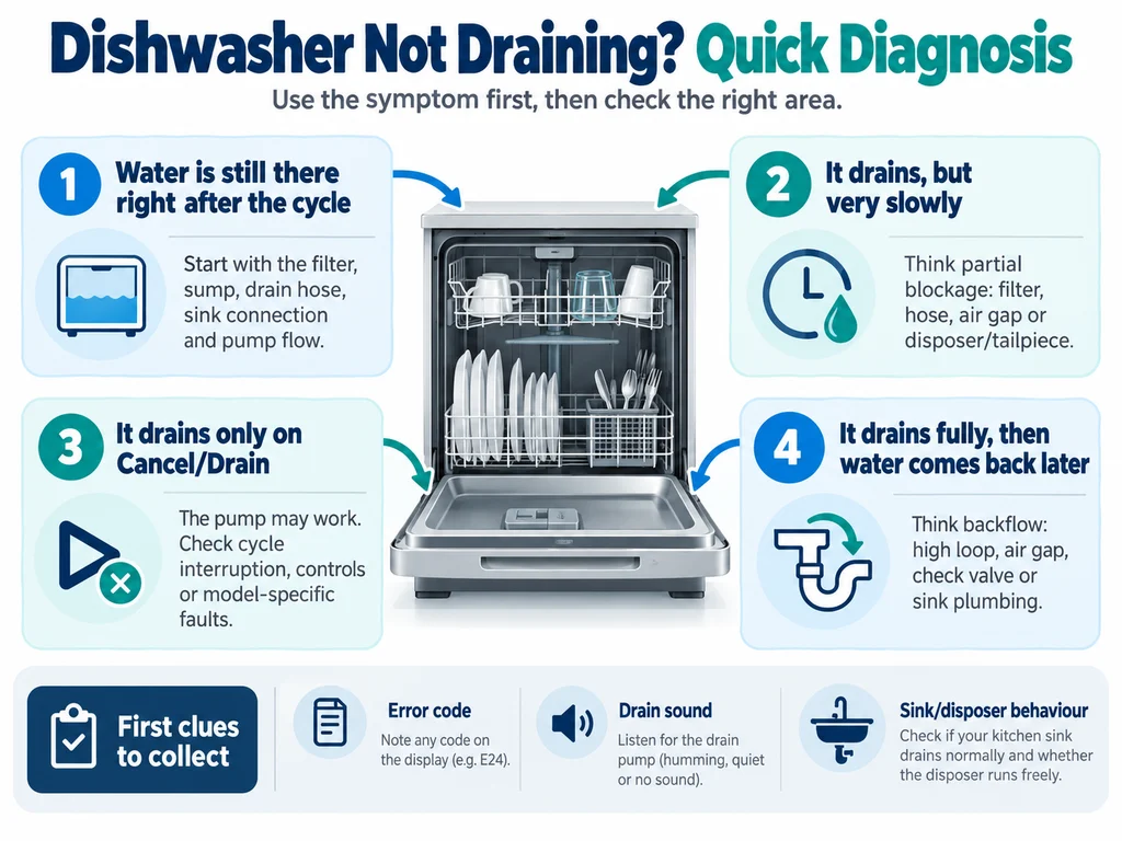 dishwasher not draining